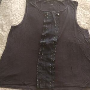 Calvin Klein Black Embellished Boxy Tank Top